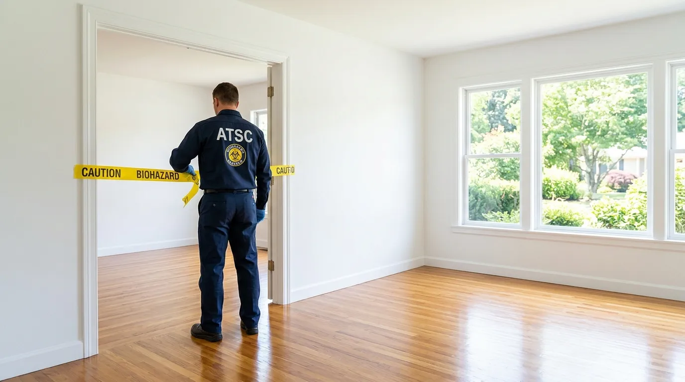 Certified biohazard cleanup crew performing Decomposition Cleanup in Los Alamitos